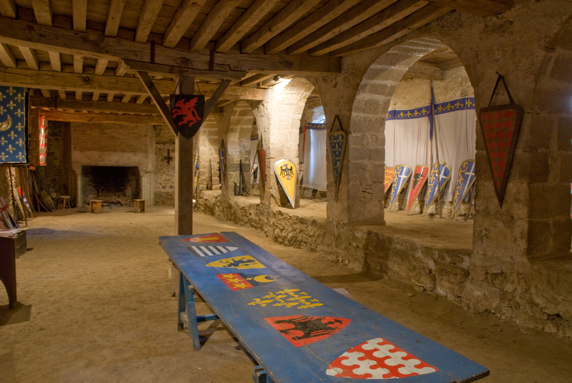 Château de Peyras. Salle des gardes.