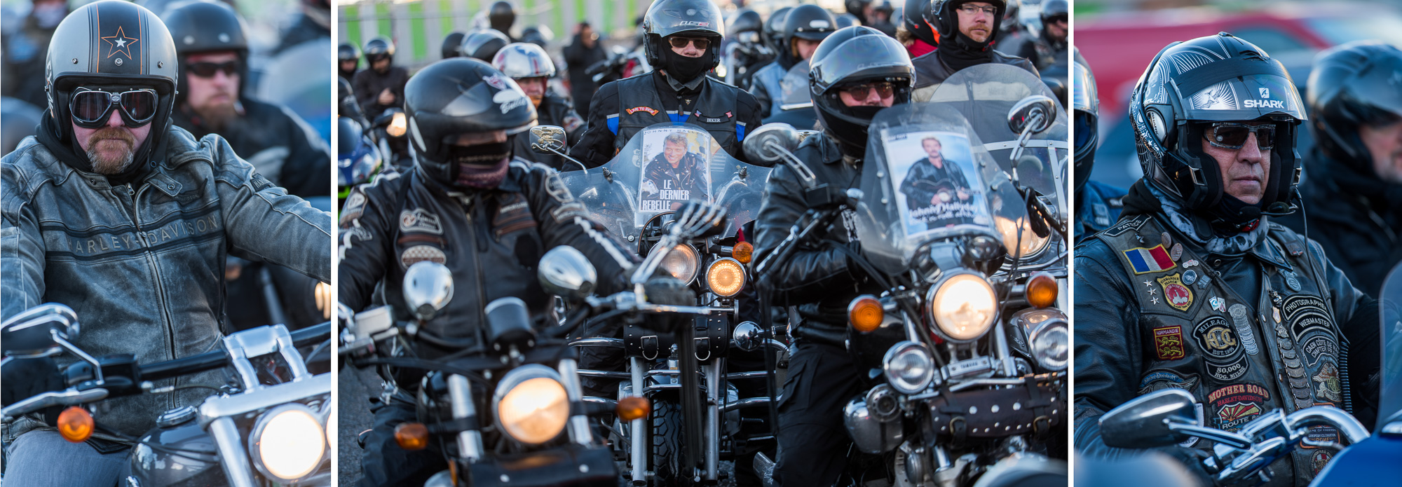 Plus de 700 bikers ont suivi le cortège jusqu'à la Concorde.