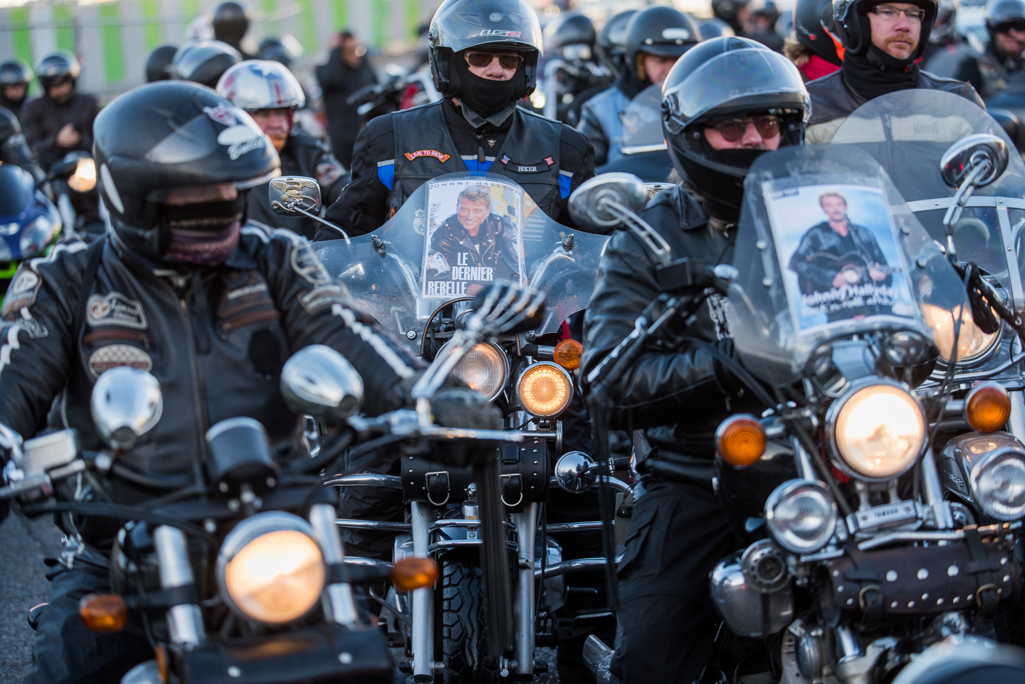 Plus de 700 bikers ont suivi le cortège jusqu'à la Concorde.