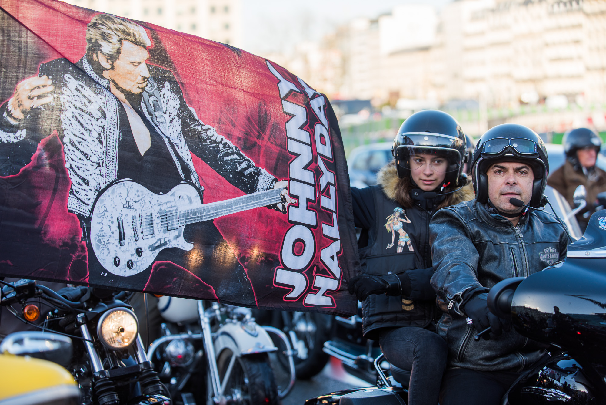 Plus de 700 bikers ont suivi le cortège jusqu'à la Concorde.