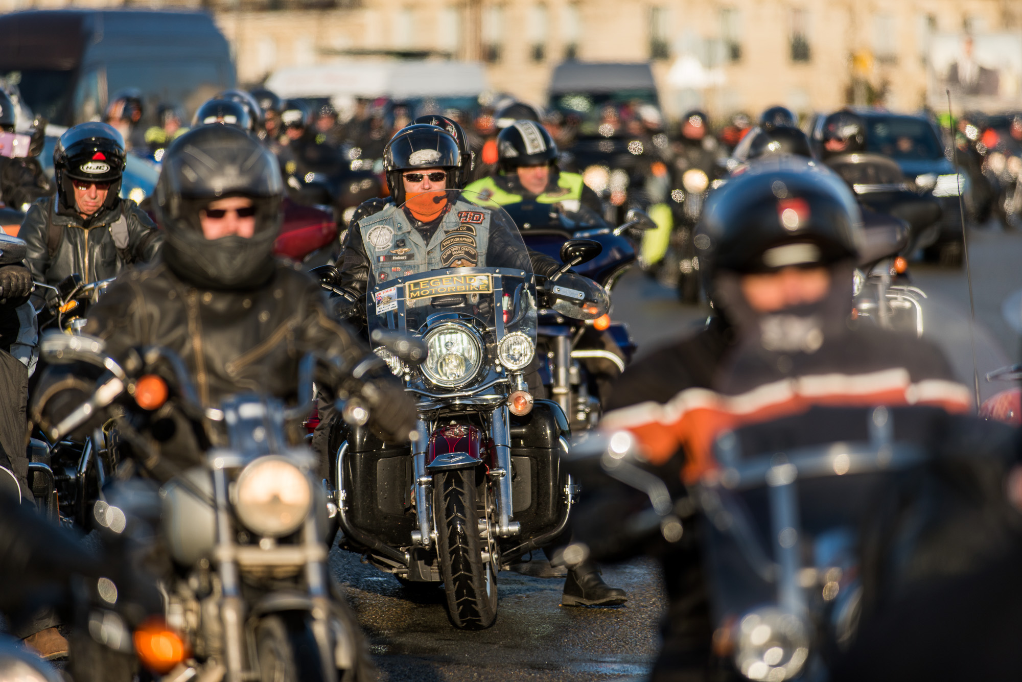 Plus de 700 bikers ont suivi le cortège jusqu'à la Concorde.