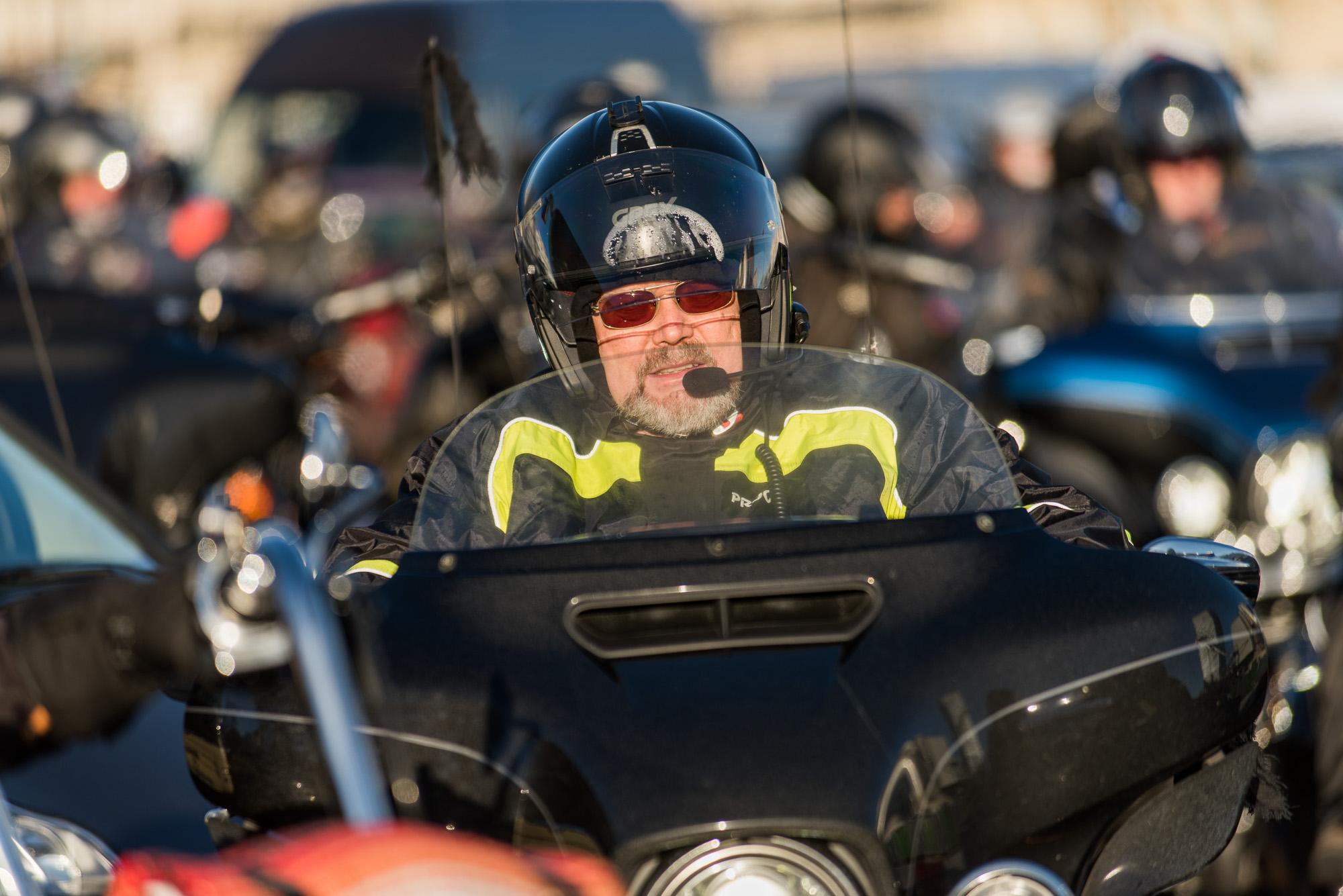 Plus de 700 bikers ont suivi le cortège jusqu'à la Concorde.