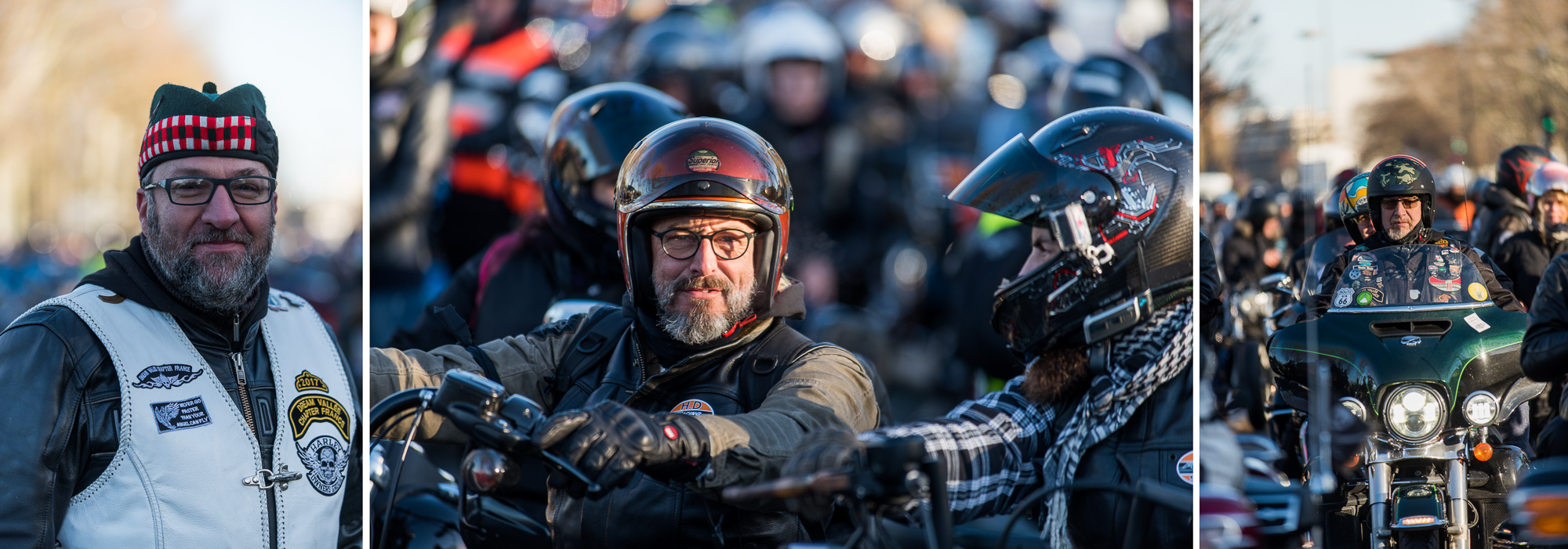 Plus de 700 bikers ont suivi le cortège jusqu'à la Concorde.