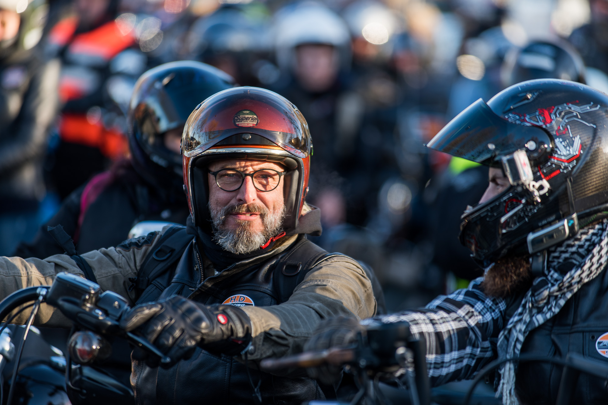 Plus de 700 bikers ont suivi le cortège jusqu'à la Concorde.