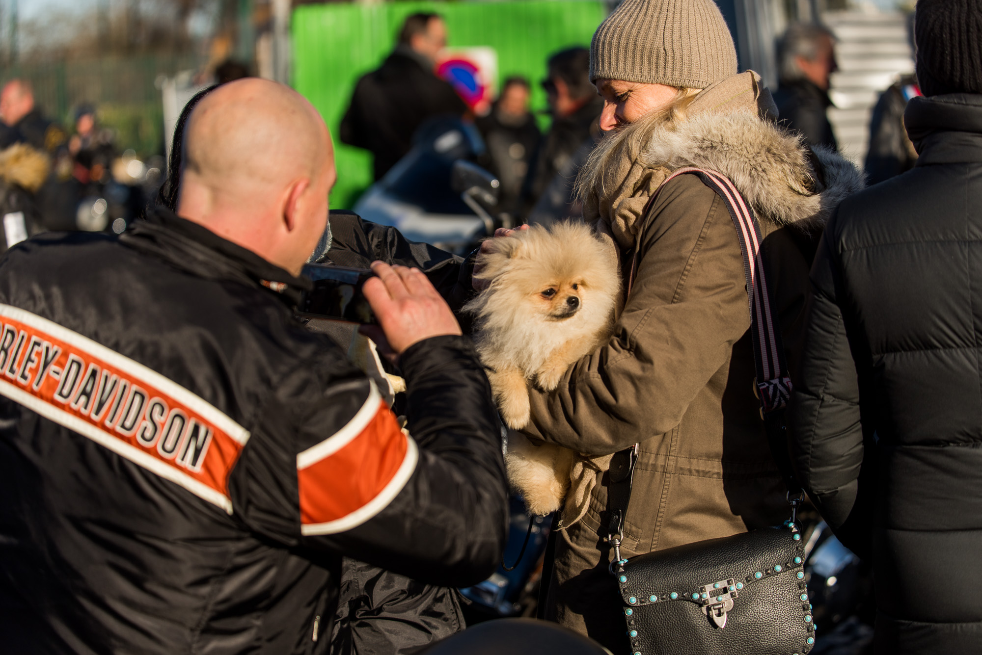 Plus de 700 bikers ont suivi le cortège jusqu'à la Concorde.