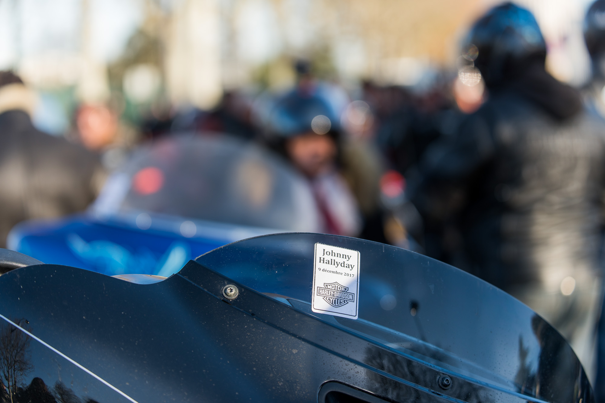 Plus de 700 bikers ont suivi le cortège jusqu'à la Concorde.