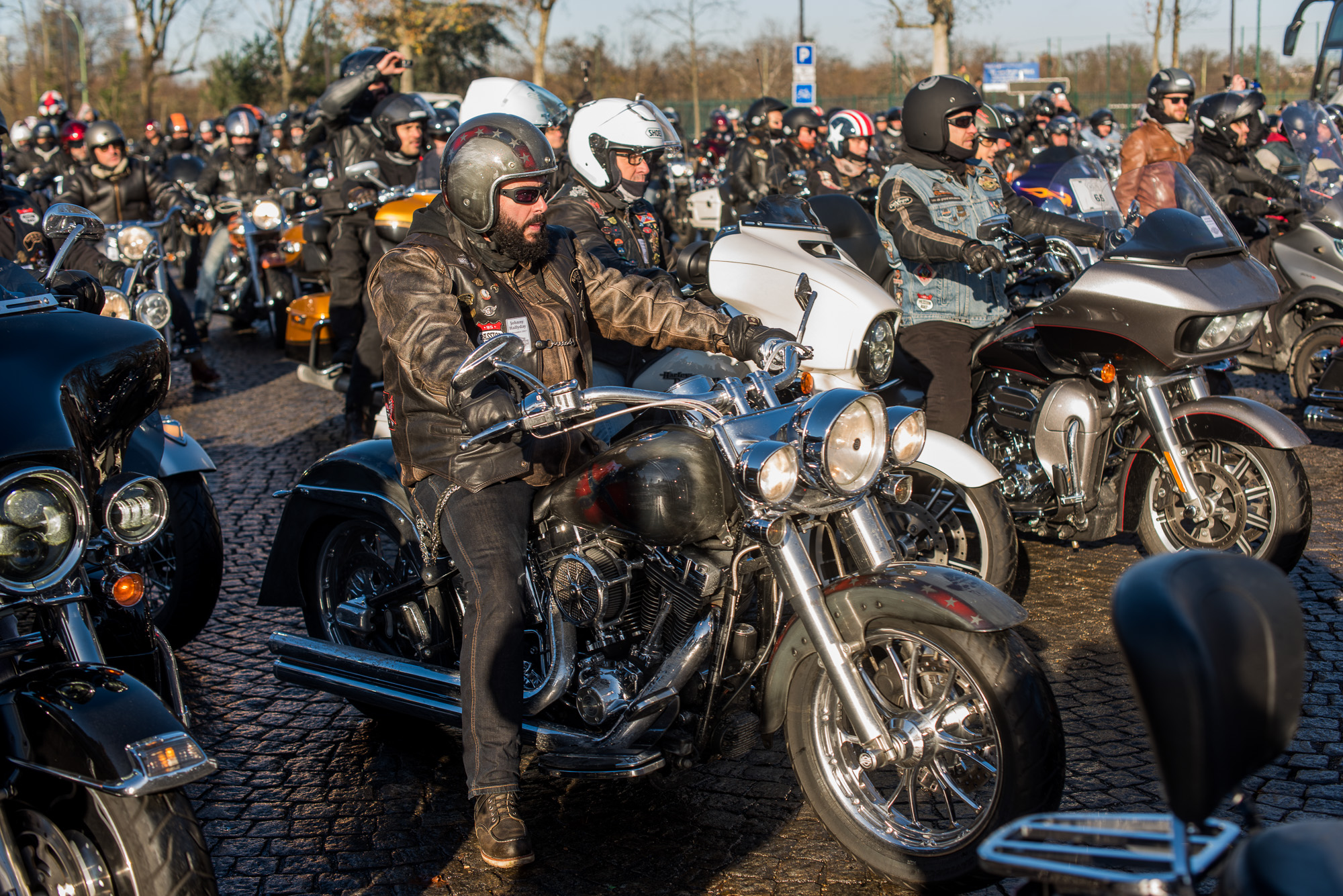 Plus de 700 bikers ont suivi le cortège jusqu'à la Concorde.