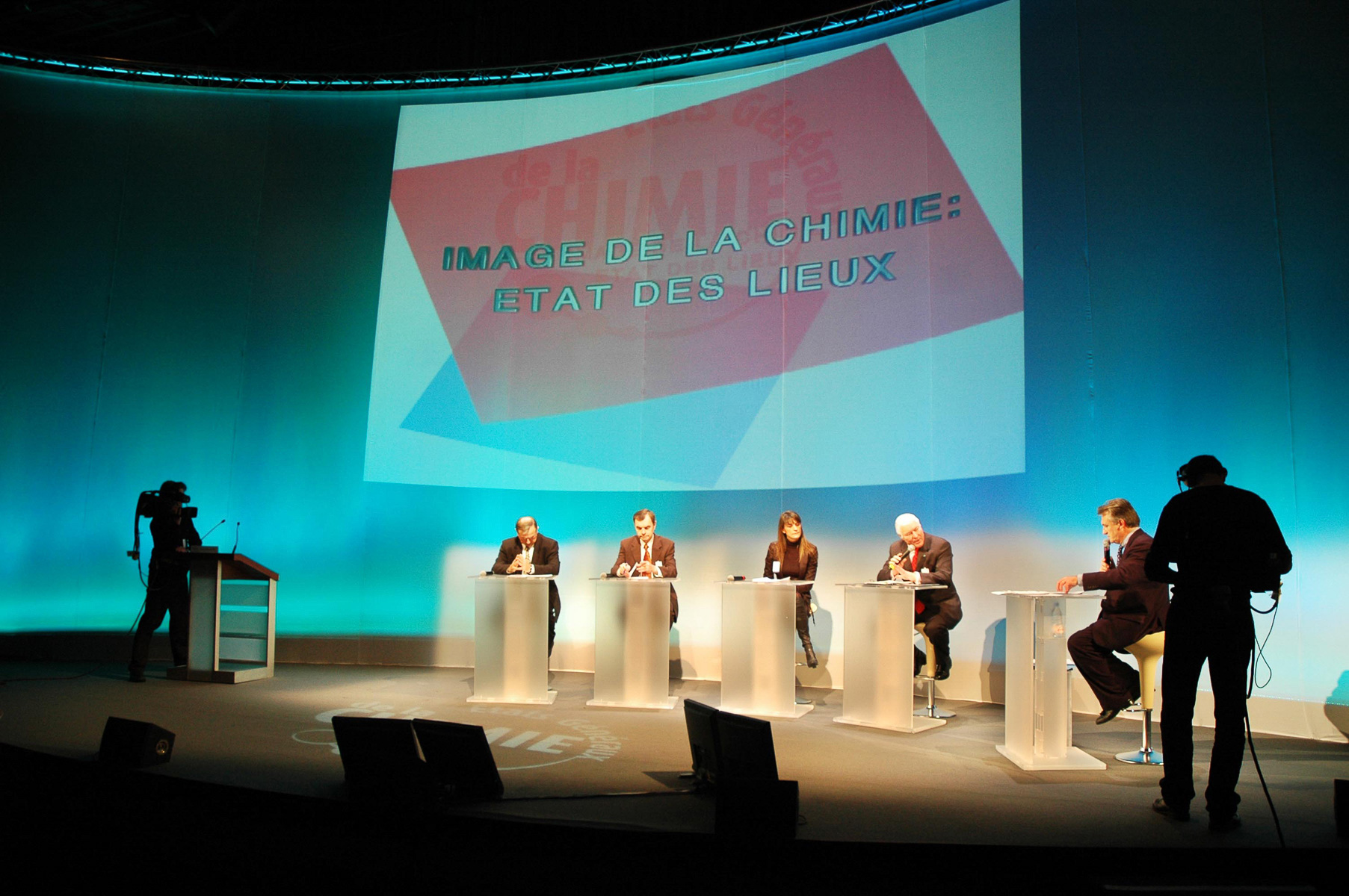 Centre des Congres-La Villette<br />De Gauche a Droite :  J. Lacoste - G. Mermet - N. Brion - A. Perroy