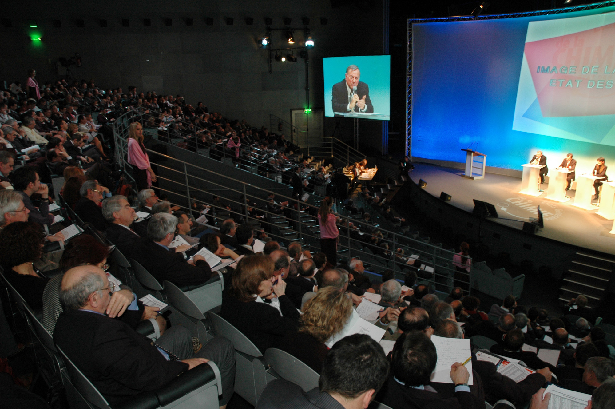 Centre des Congres-La Villette<br />De Gauche a Droite :  J. Lacoste - G. Mermet - N. Brion - A. Perroy