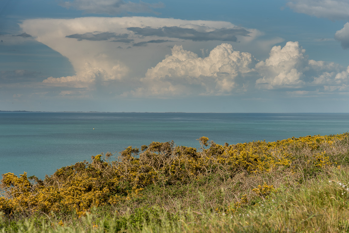 Sur la D201. Entre Cancale et Saint-Coulomb,  la dune  vers le Haut Valade