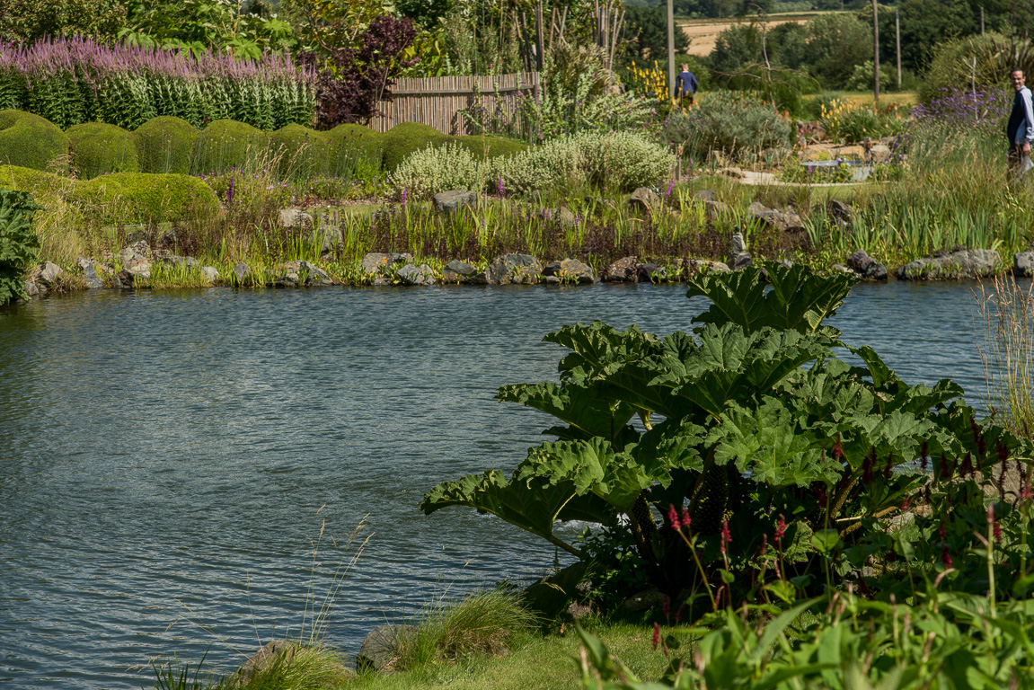 Plouëc-du-Trieux, les  Jardins de Kerfouler. L'étang aux Hirondelles.