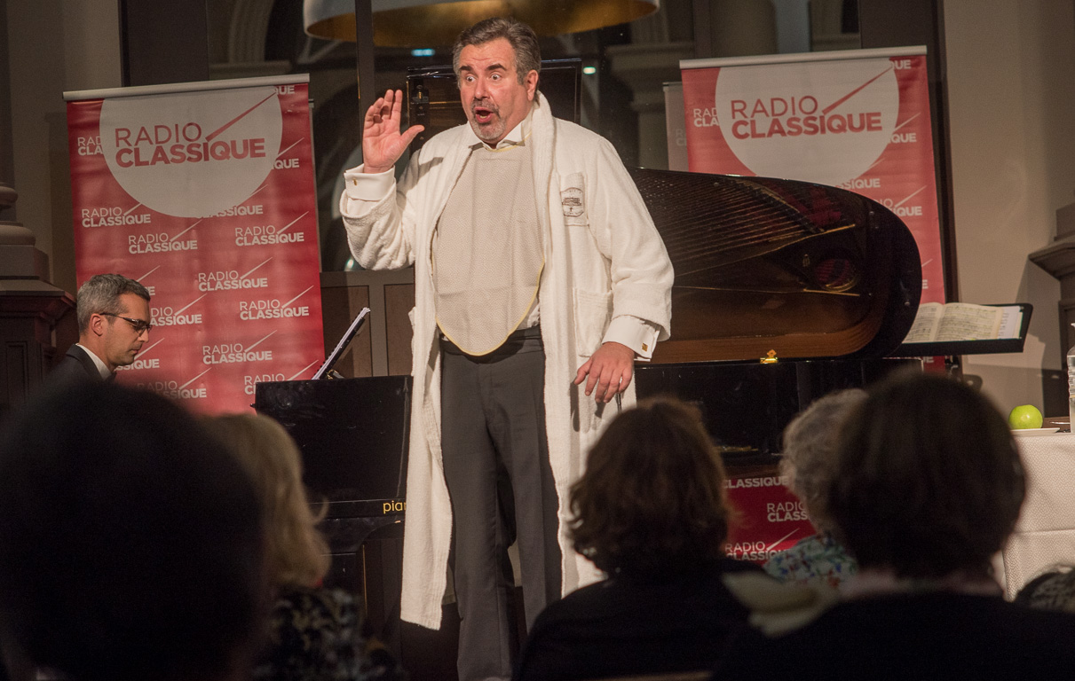 Thermes Marins de Saint-Malo. Concert Radio-Classique, création Eve Ruggieri / Jean-François Vinciguerra, baryton-basse  / Delphine Haidan, mezzo-soprano / Thomas Palmer, piano.