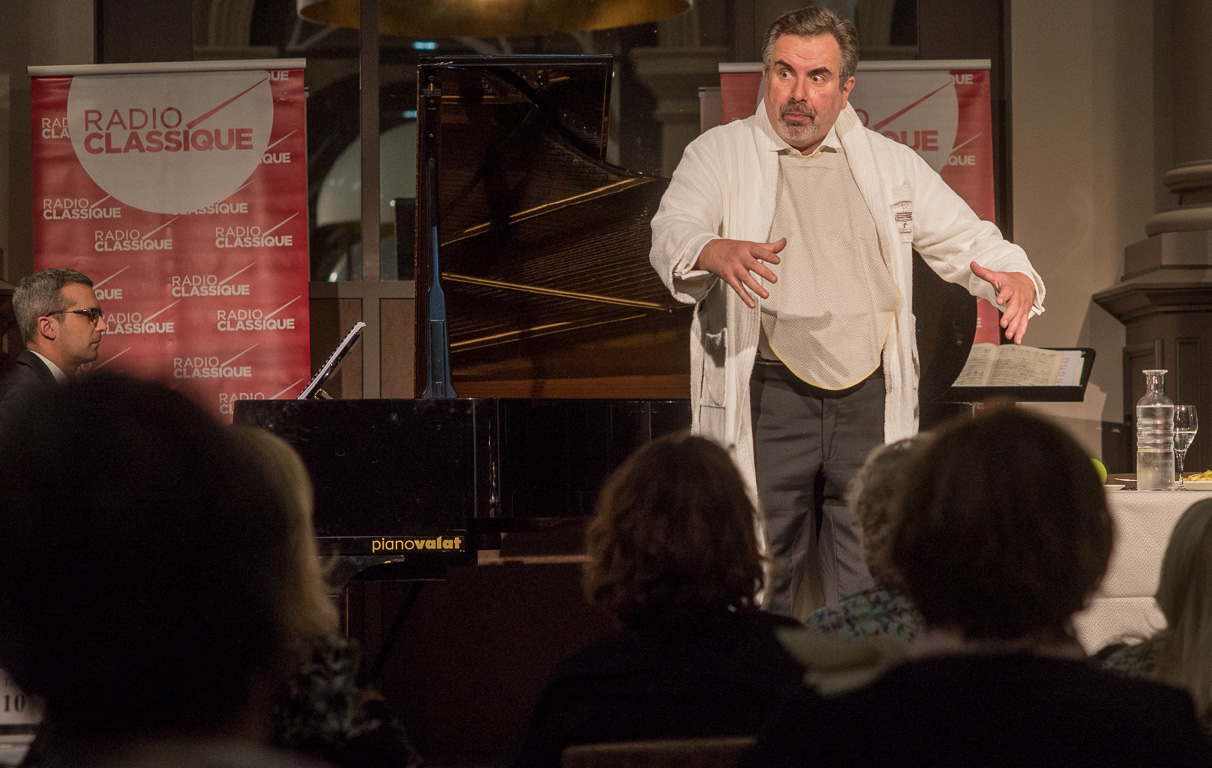 Thermes Marins de Saint-Malo. Concert Radio-Classique, création Eve Ruggieri / Jean-François Vinciguerra, baryton-basse  / Delphine Haidan, mezzo-soprano / Thomas Palmer, piano.