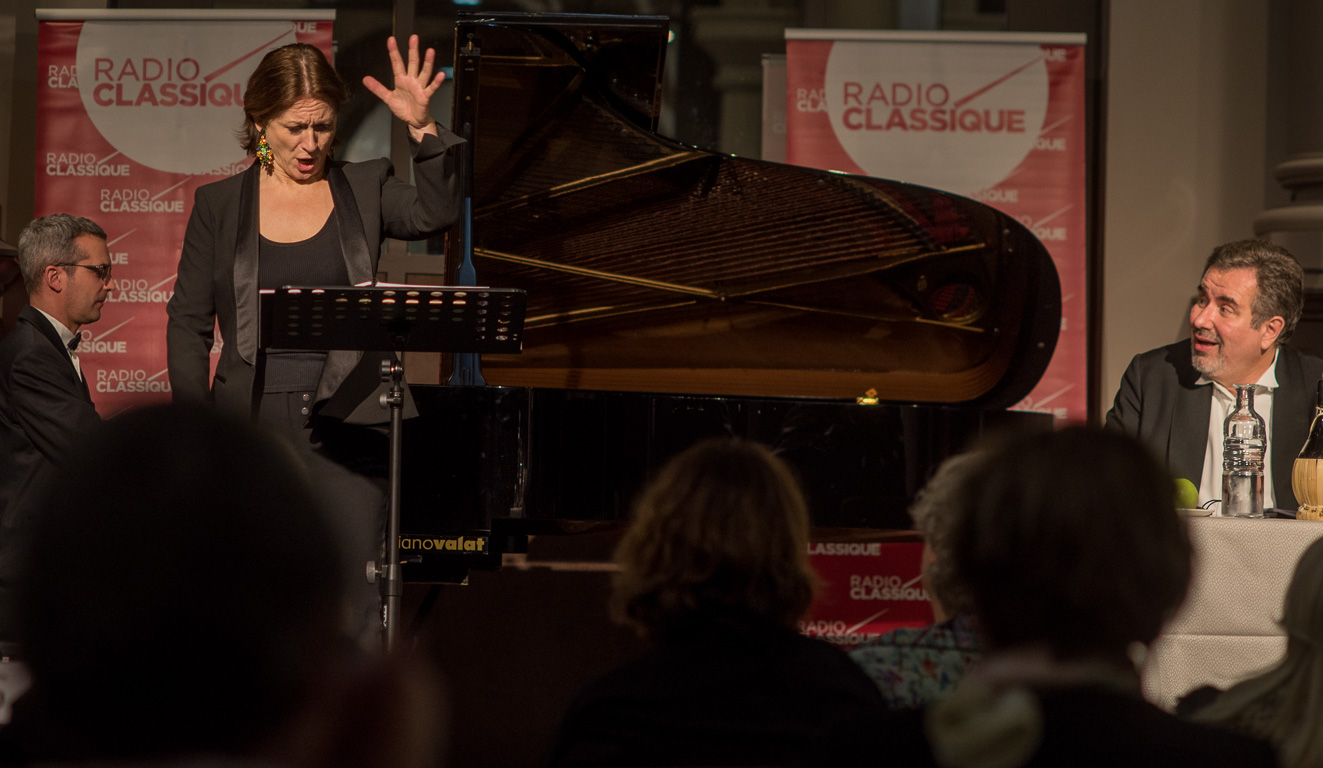 Thermes Marins de Saint-Malo. Concert Radio-Classique, création Eve Ruggieri / Jean-François Vinciguerra, baryton-basse  / Delphine Haidan, mezzo-soprano / Thomas Palmer, piano.