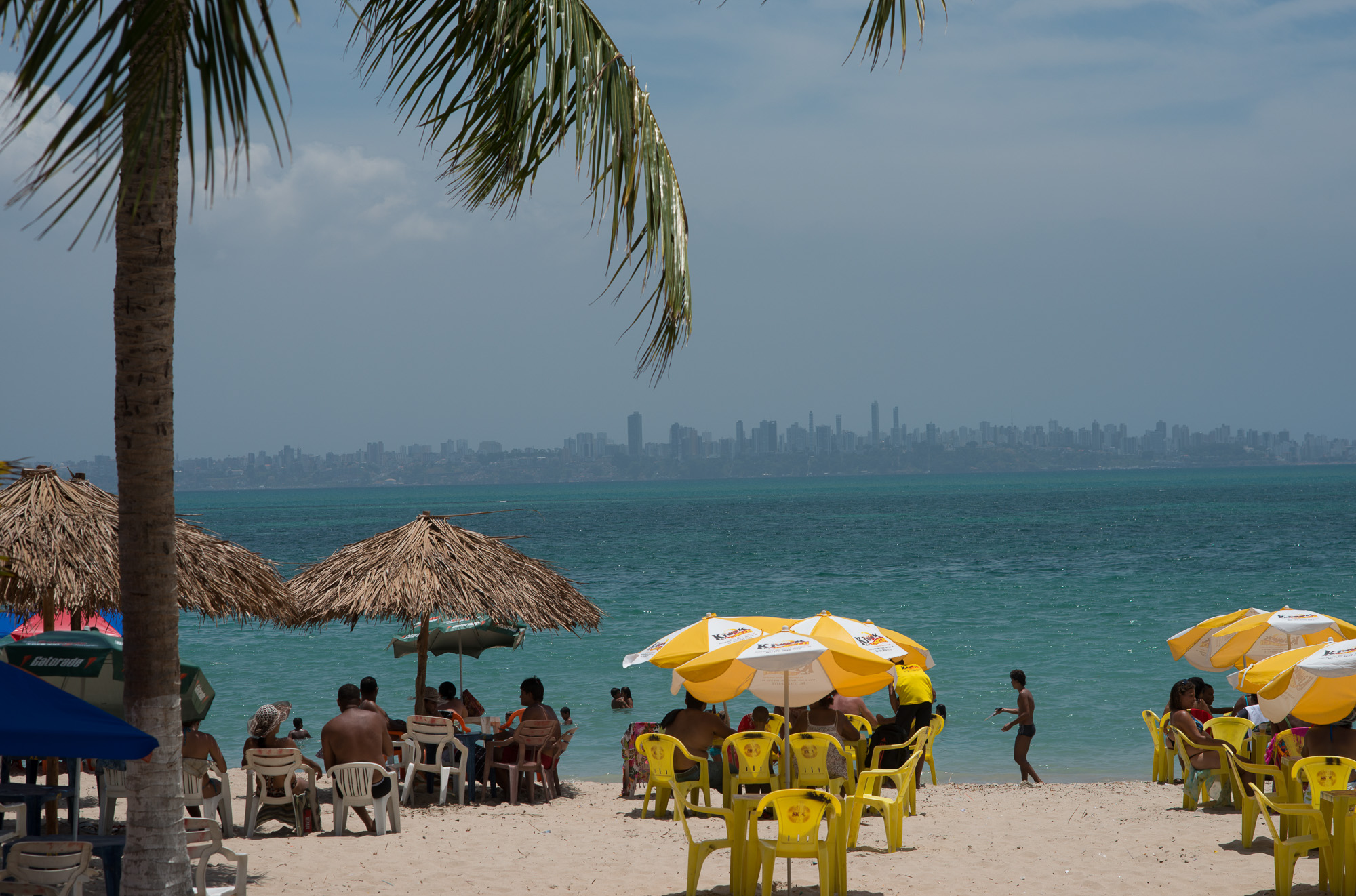 Mare Grande, la plage proche du débarcadaire des lanchas qui arrivent de Salvador.