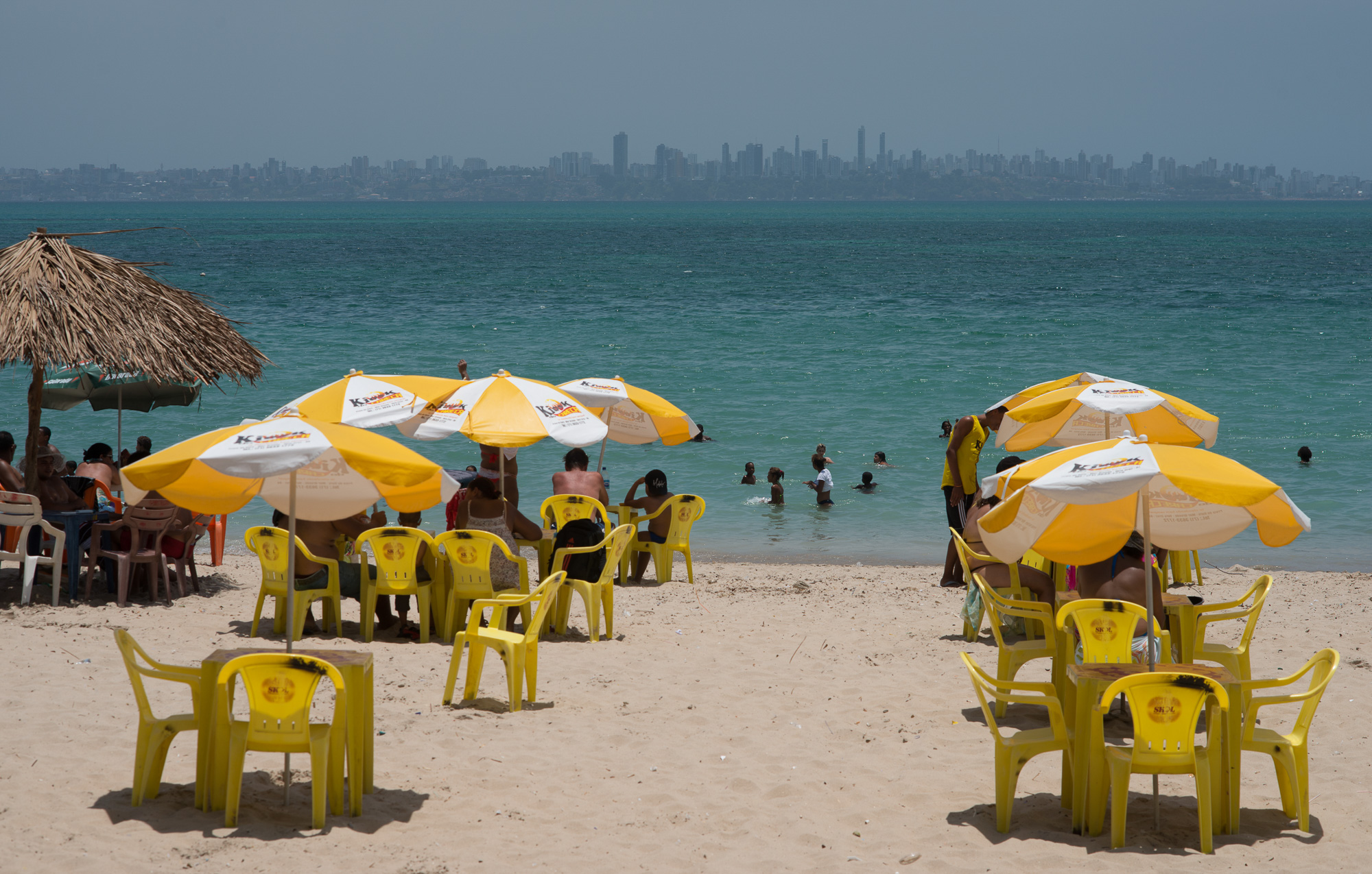 Mare Grande, la plage proche du débarcadaire des lanchas qui arrivent de Salvador.