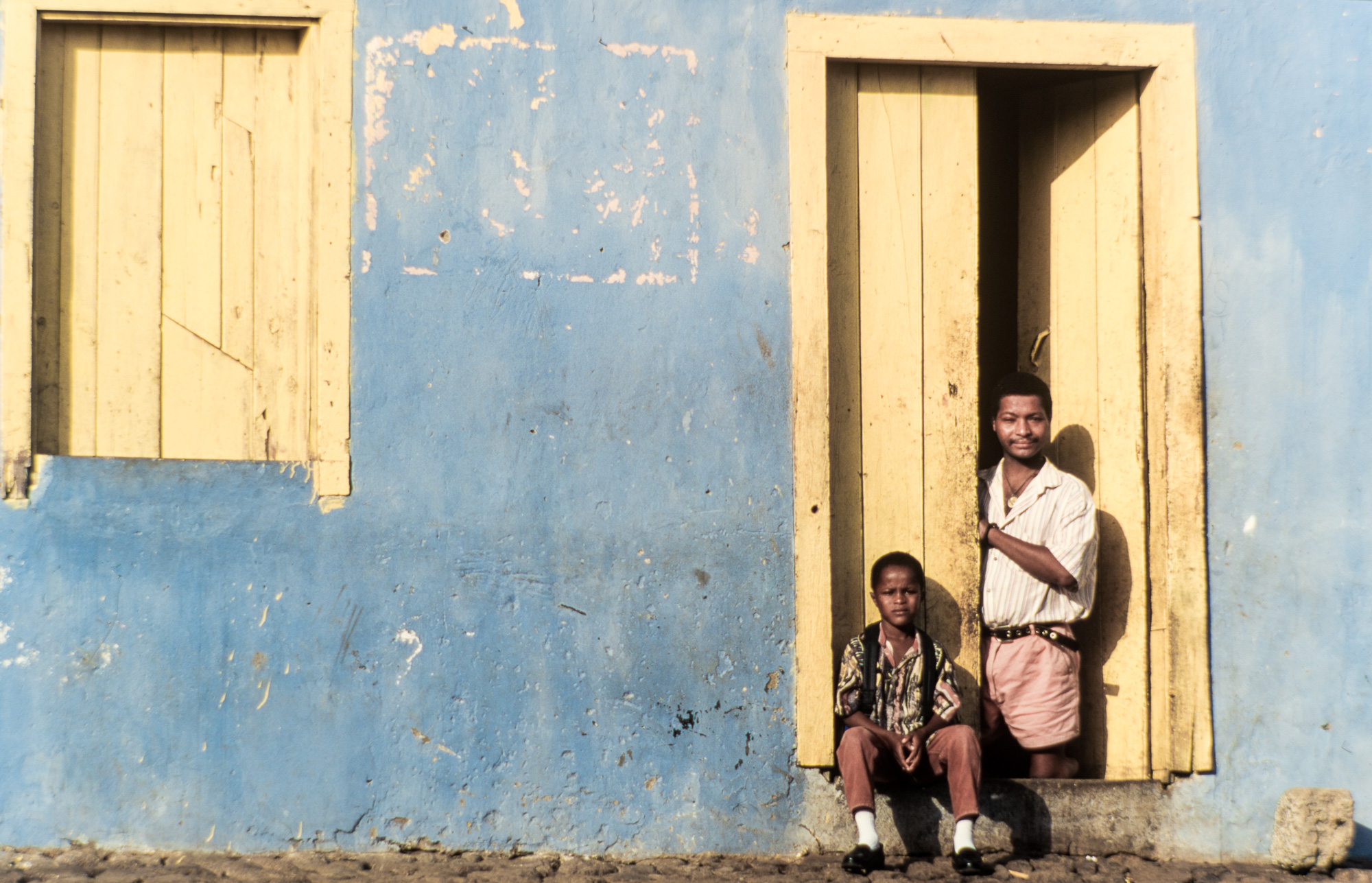Praïa. Les maisons capverdiennes sont très colorées.