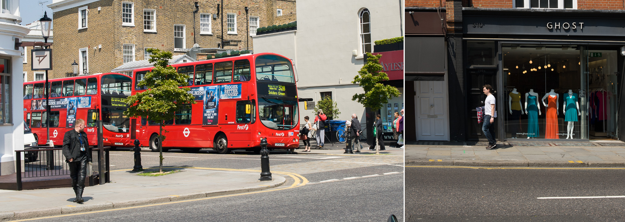 Chelsea, King's Road : Bus à deux étages
