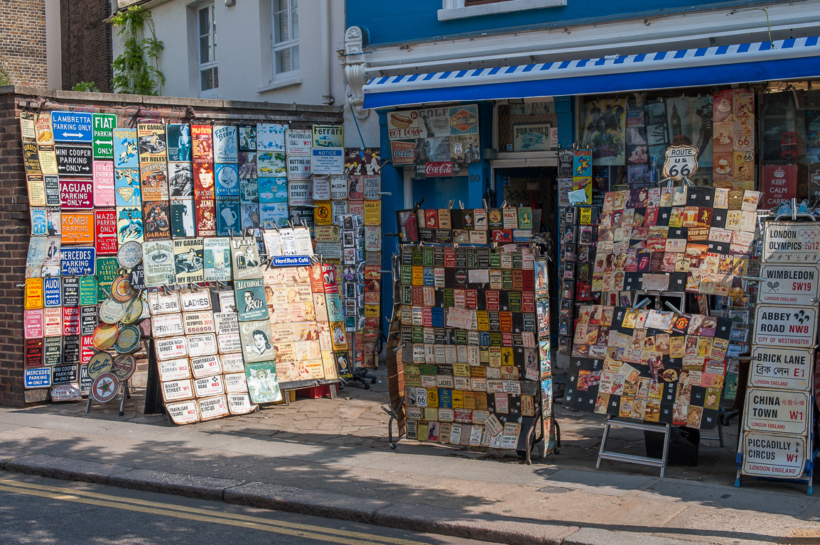 Les puces à Portobello.