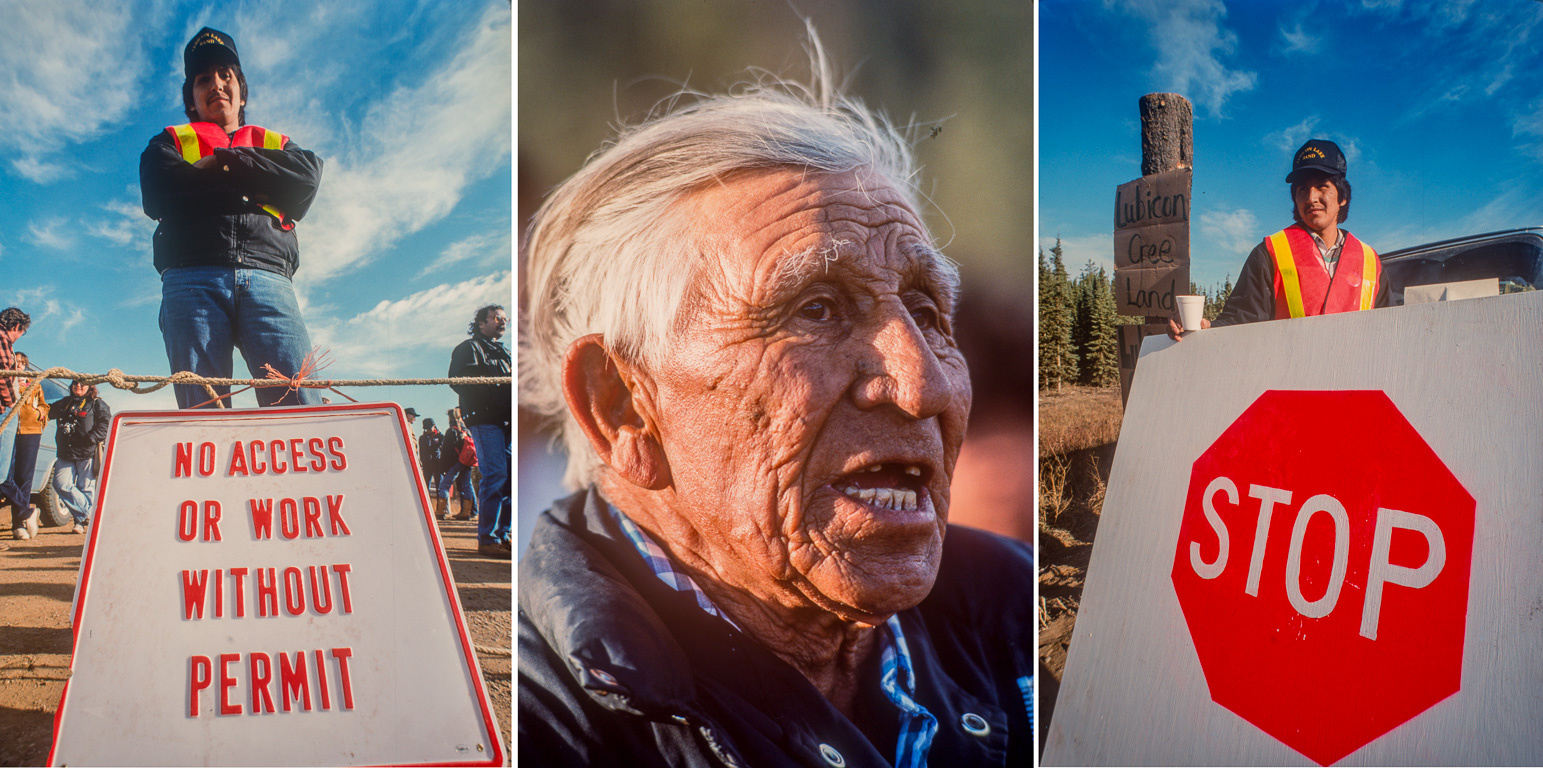 Little Buffalo  - indiens "lubicon", lors d'une manifesttion contestataire.