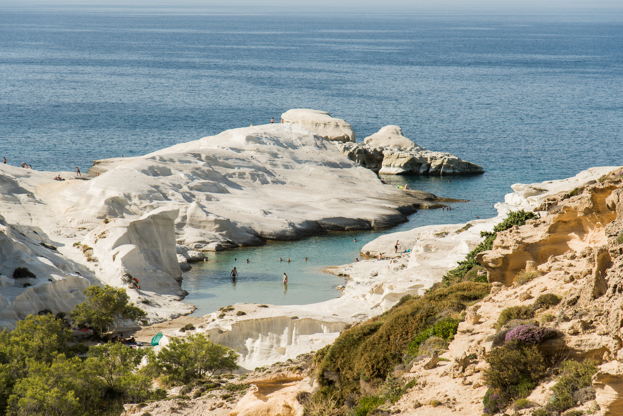 Sarakiniko. Les roches blanches.