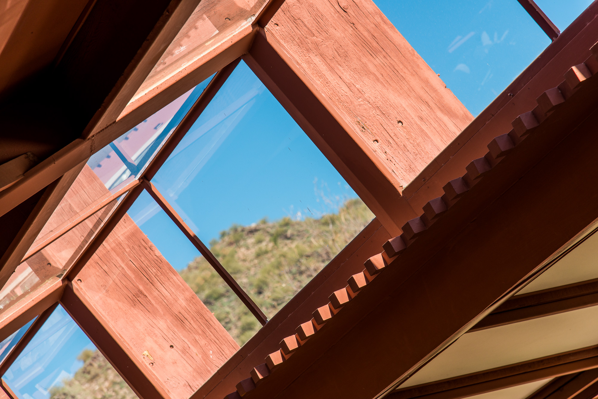 Taliesin West. Œuvre datant de 1937.Frank Lloyd Wright a créé sa propre maison aux portes du désert.