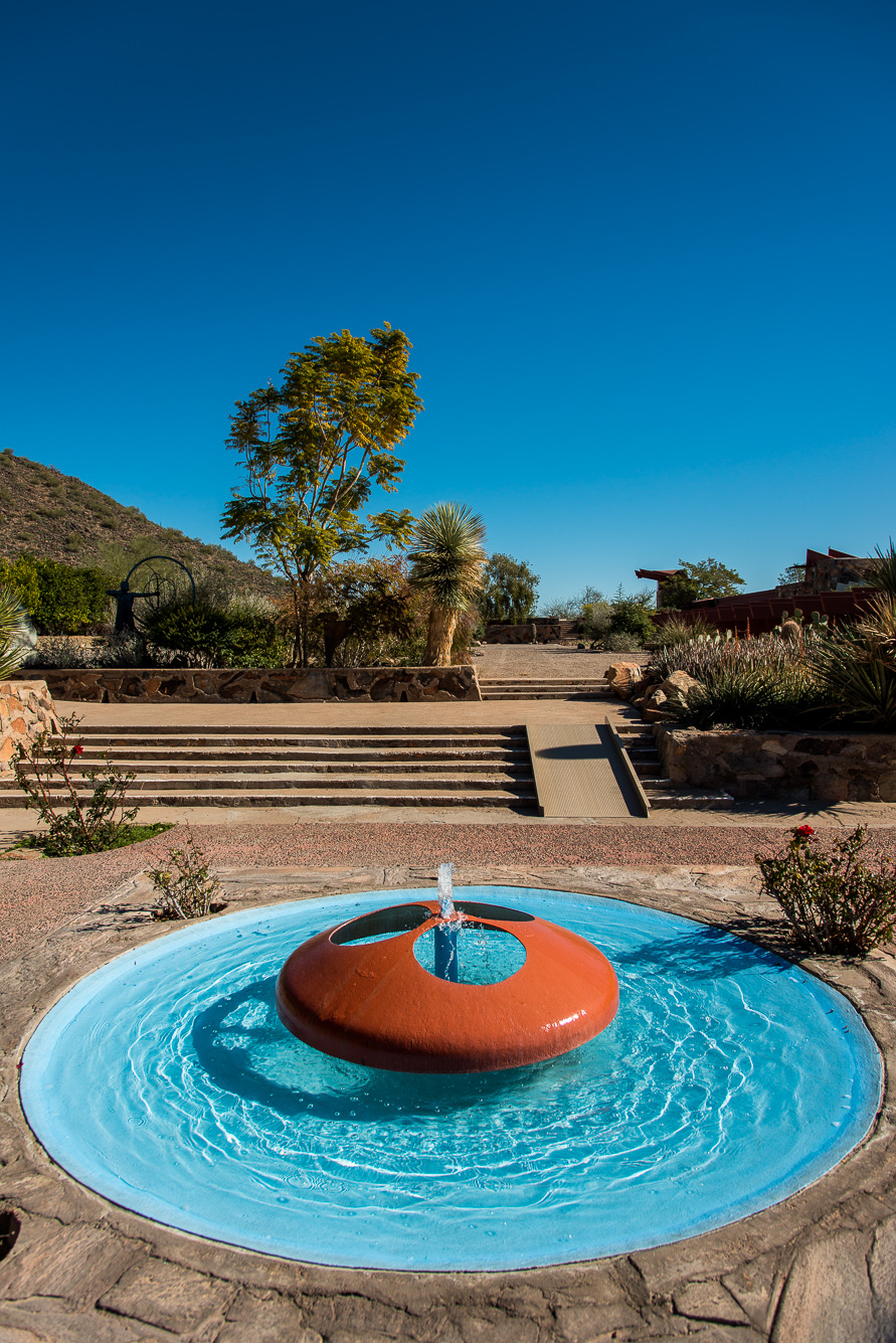 Taliesin West. Œuvre datant de 1937.Frank Lloyd Wright a créé sa propre maison aux portes du désert.