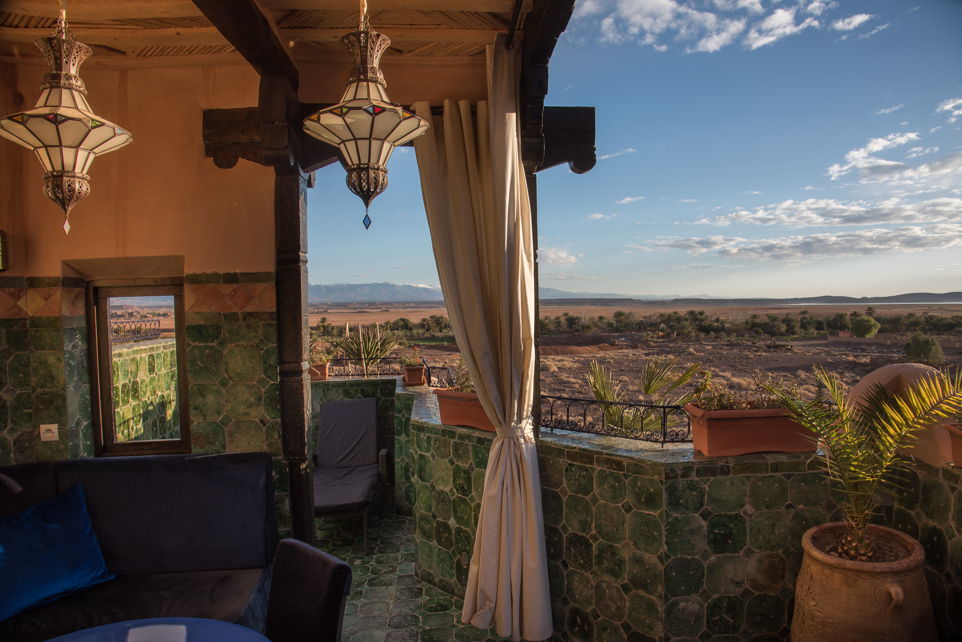 Ouarzazate. Vue depuis la terrasse du Dar Daïf.