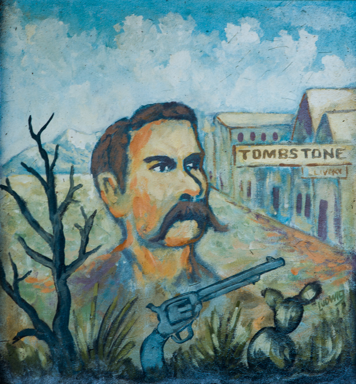 Portrait de Wyatt Earp dans le Musée de Court House