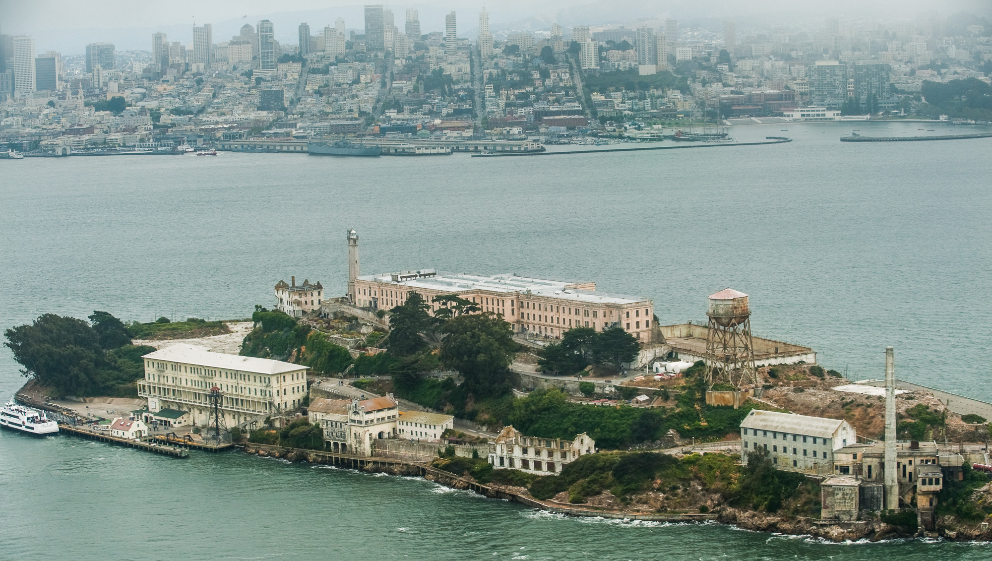 Alcatraz, depuis un hydravion de San Francisco Sea plane Tour.
