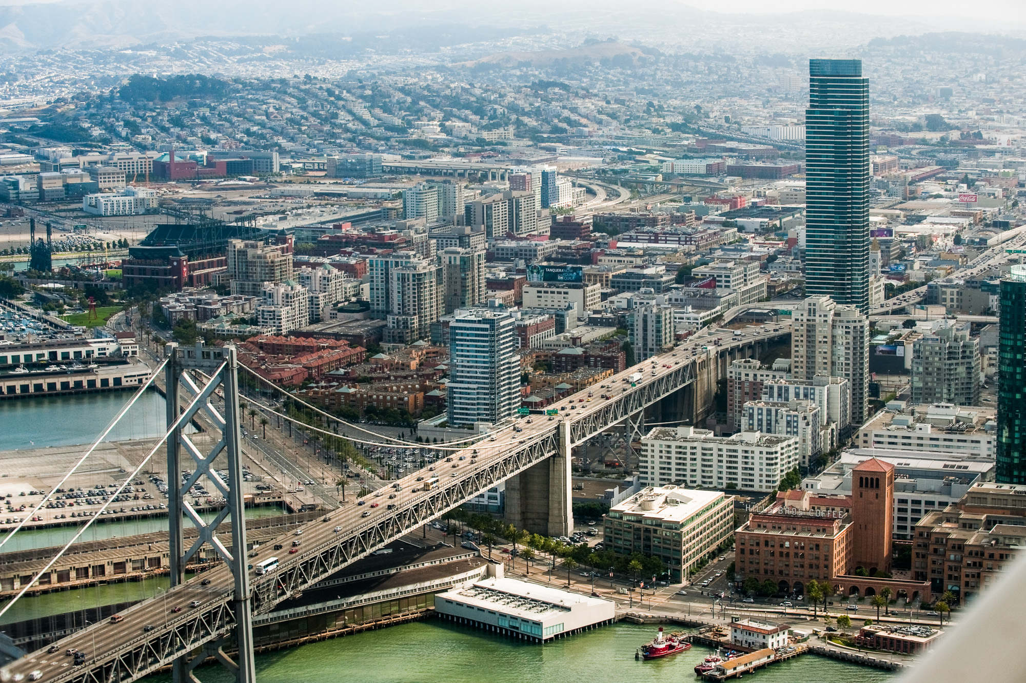 Downtown, depuis un hydravion de San Francisco Sea plane Tour.