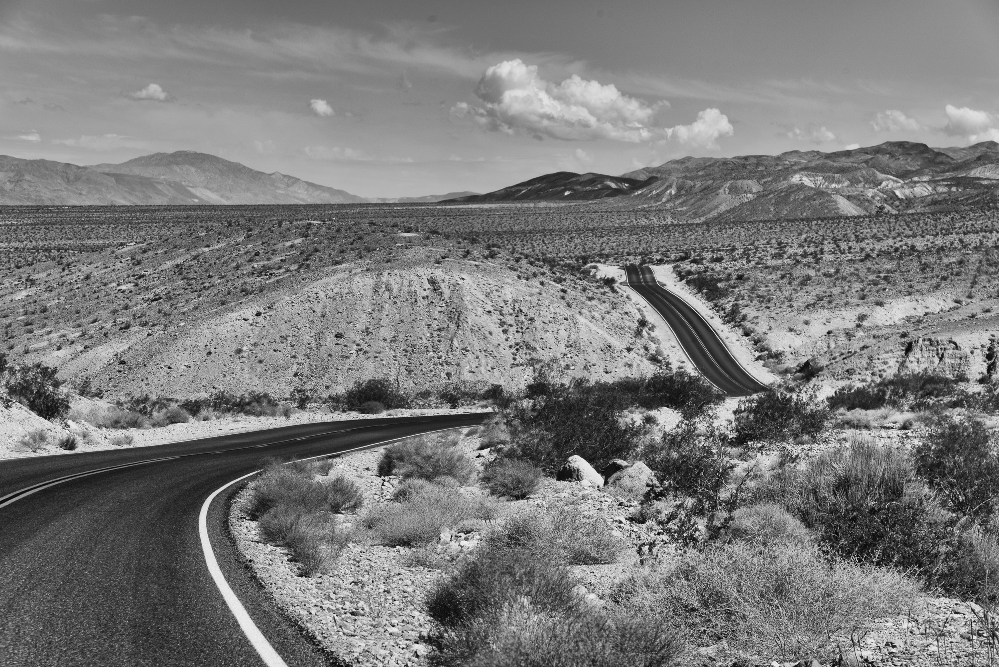 Route entre Grapevine et Scotty's Castle.