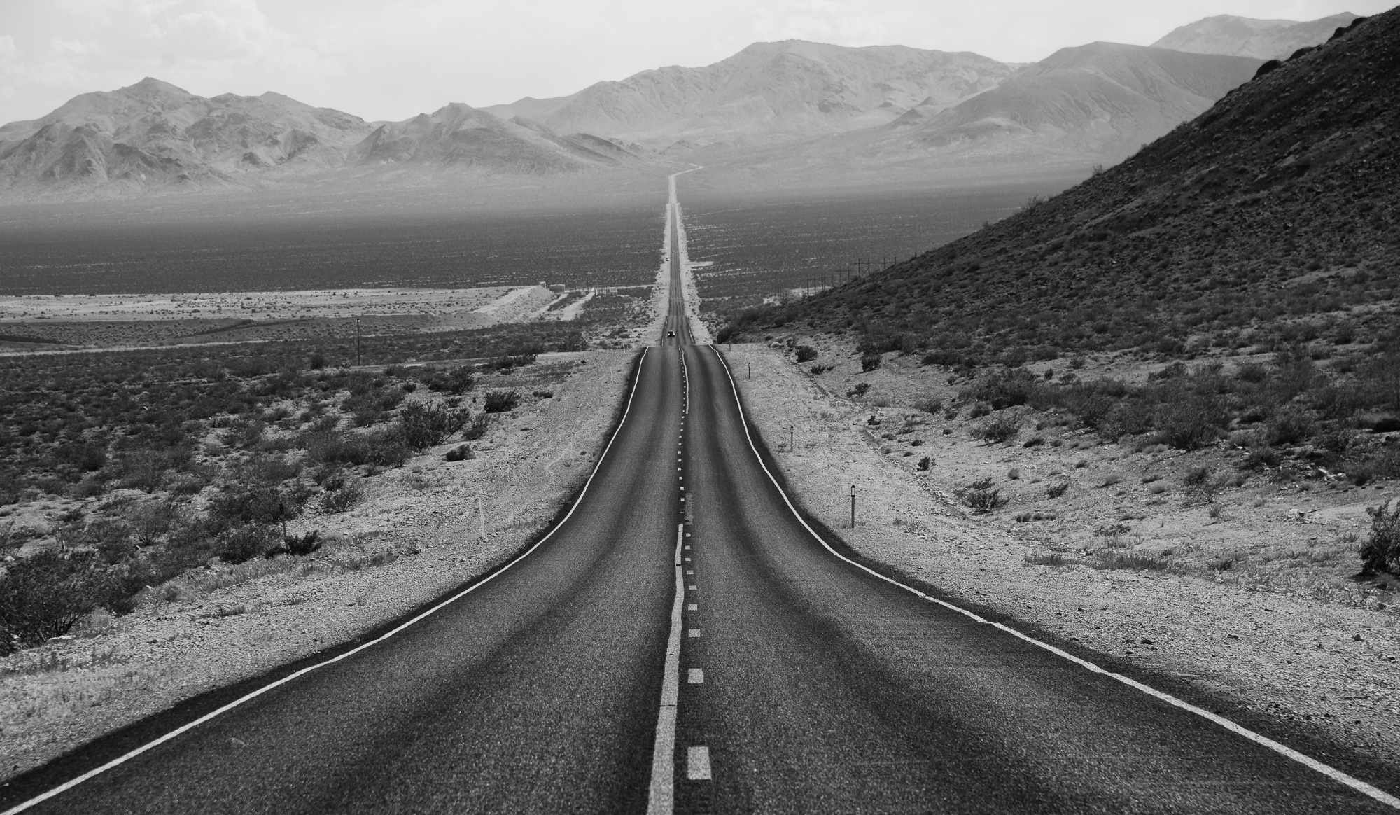 Près de Beatty -Route entre Rhyolite Ghost Town et la Vallée de la Mort. Presque infini.