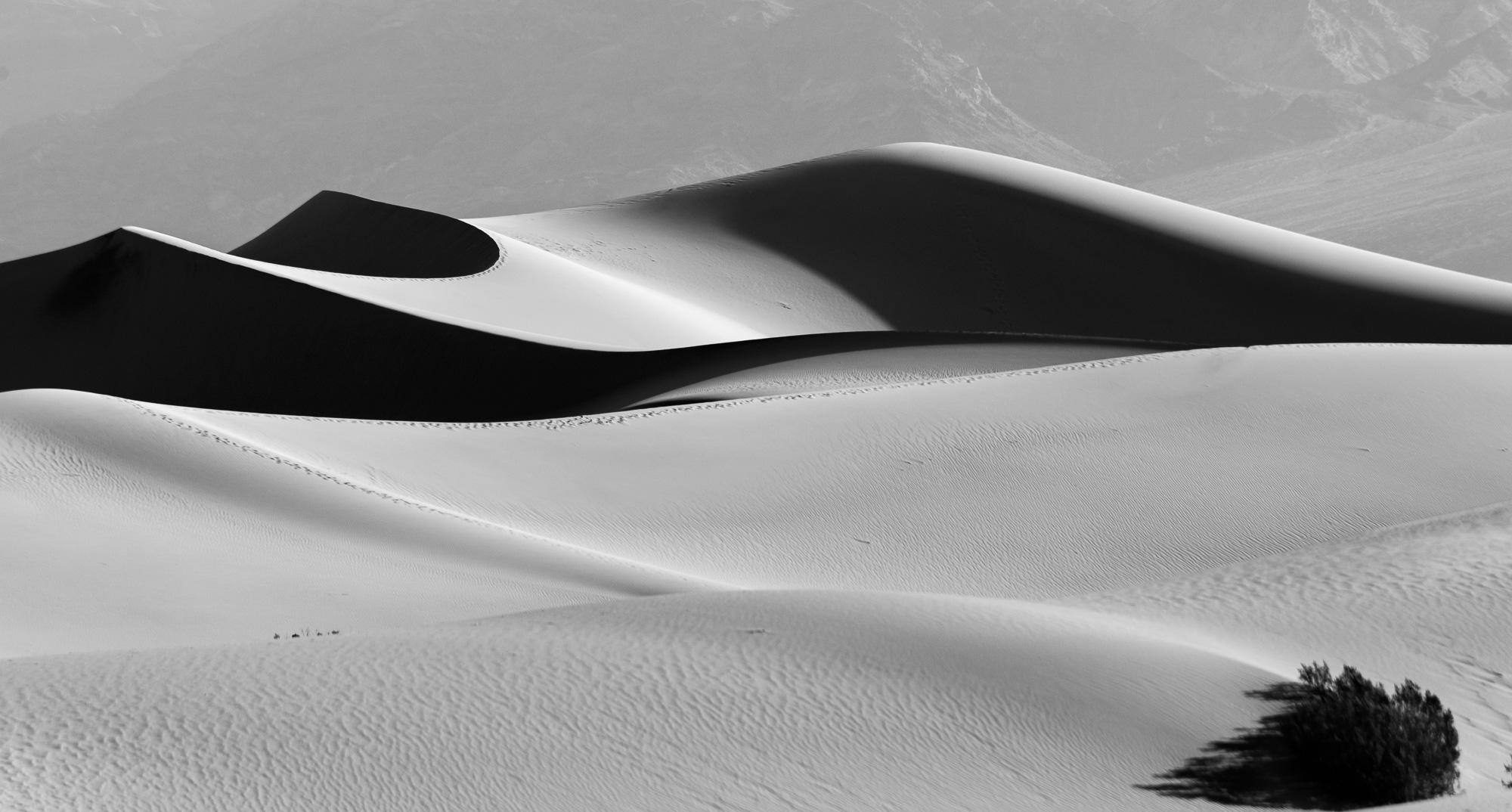 Stovepipe Wells. Mesquite Flat Sand Dunes. Sensuavité.