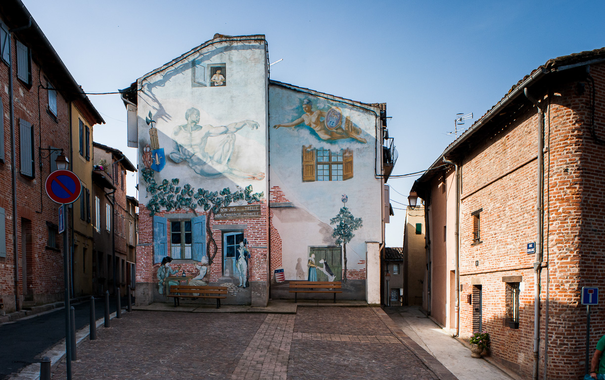 Mur peint, Rue du Clos Sainte-Cécile.
