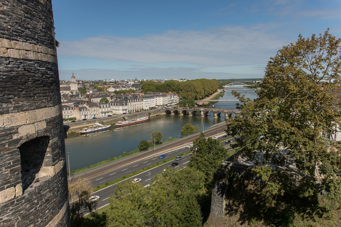 Angers, le Château et sa vue sur la Maine la "Doutre", pour d'outre-Maine.