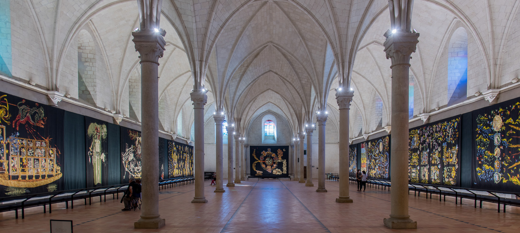 Angers. L'ancien Hôpital Saint-Jean abrite "Le Chant du monde", l'œuvre de Jean Lurçat (1892-1966)  inspirée de la tenture de l'Apocalypse et réalisée dans les ateliers d'Aubusson.