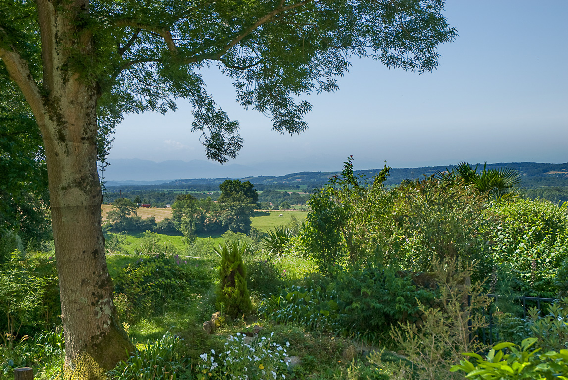 Momas. Le château et les jardins.