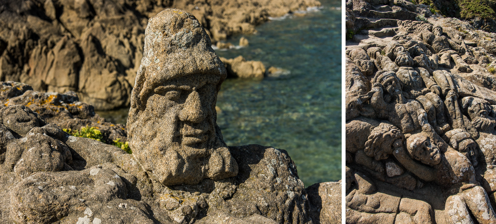 Saint-Malo, Rotheneuf. Les rochers sculptés.