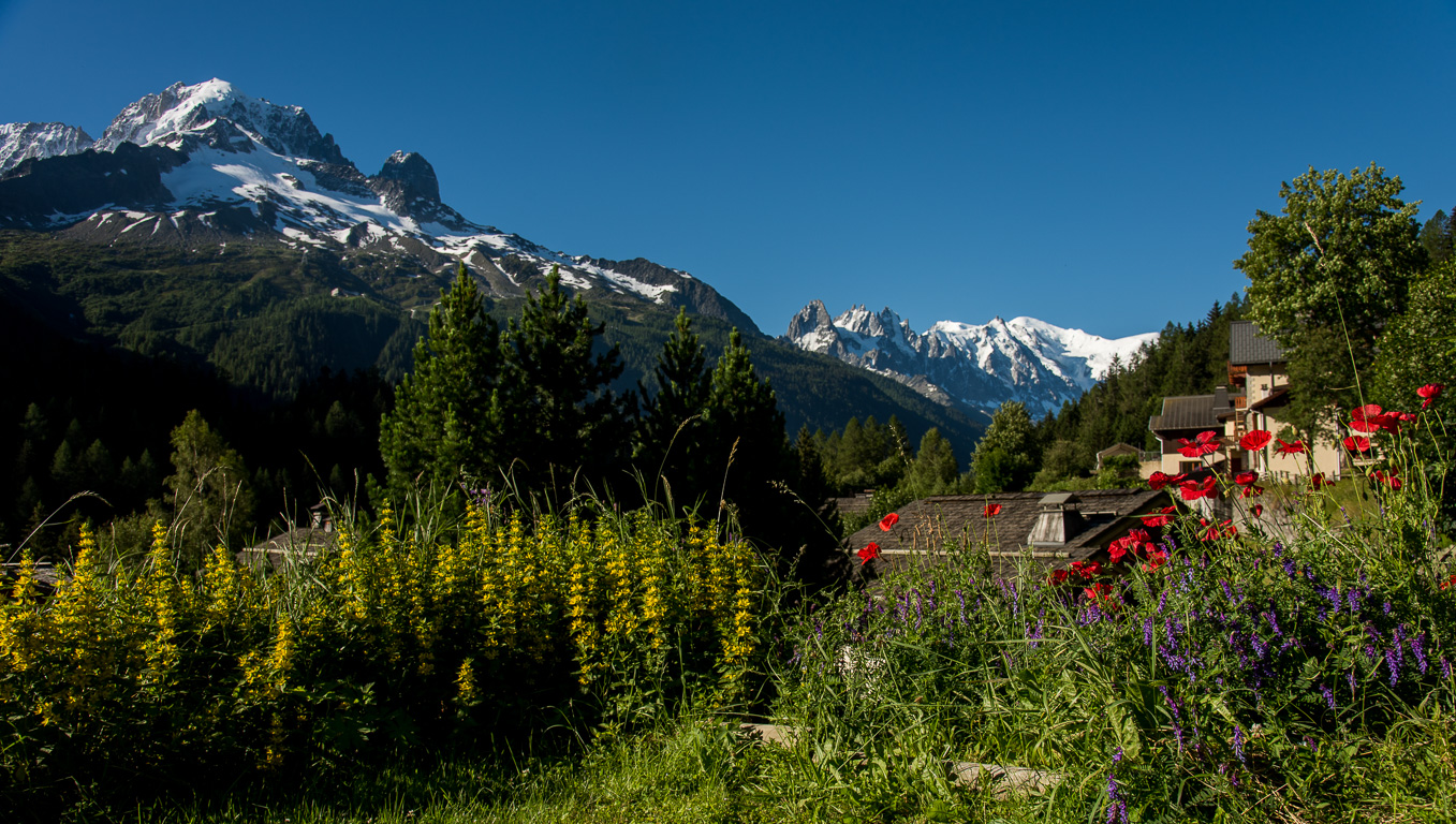 Montroc, vues sur le Massif d'Argentière et sur le Mont Blanc