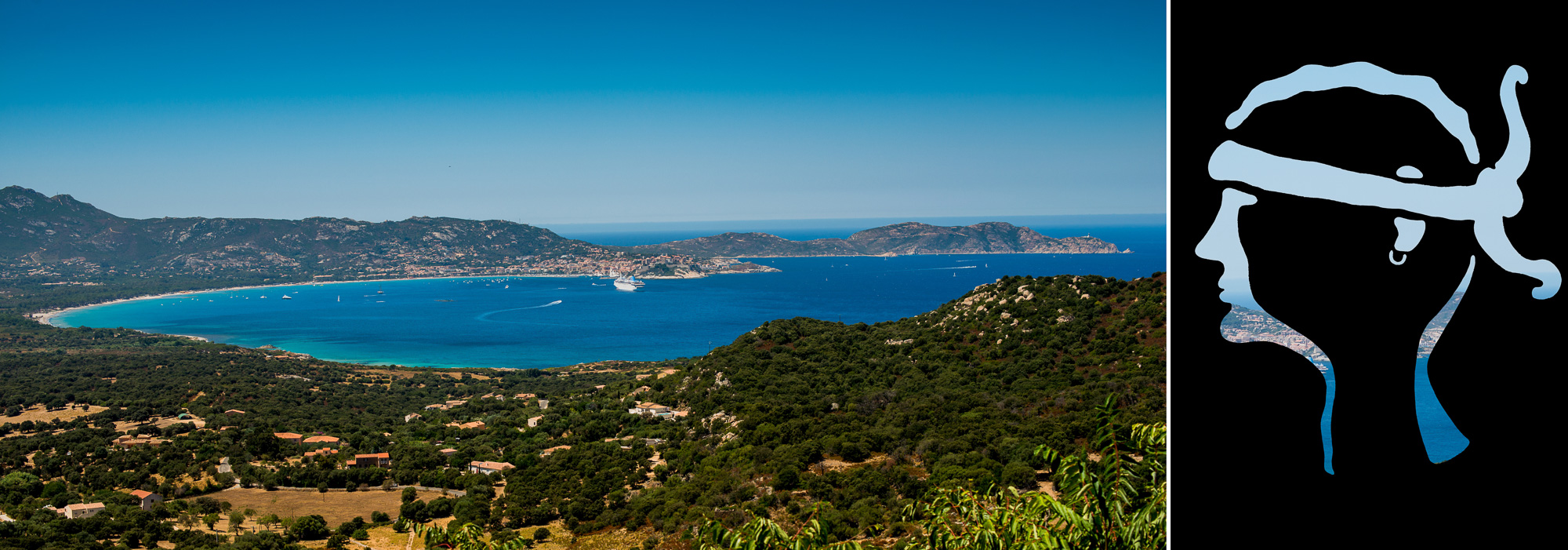 Baie de Calvi, depuis le village de Lumio.