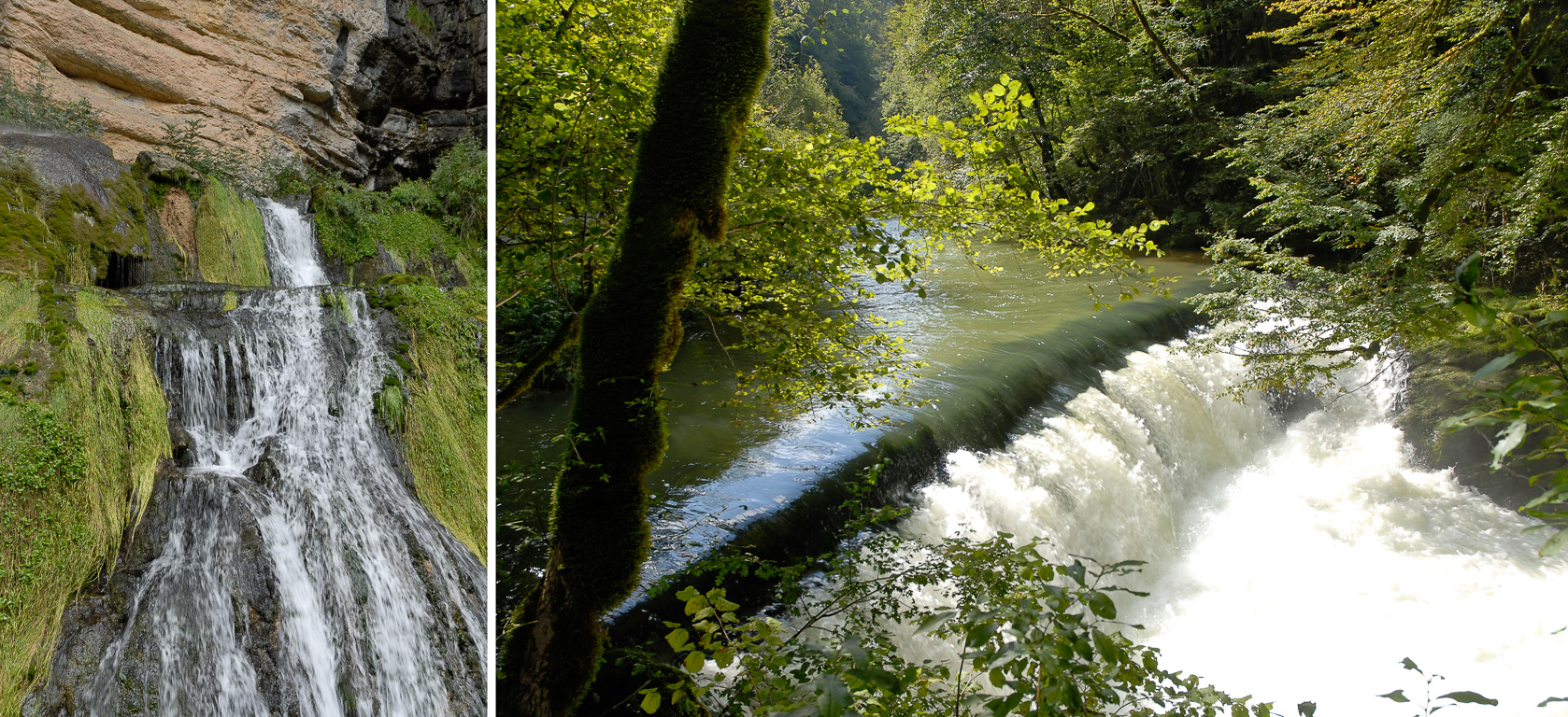 Vallée de la Bessuires, cascade défilé des Epais Rochers