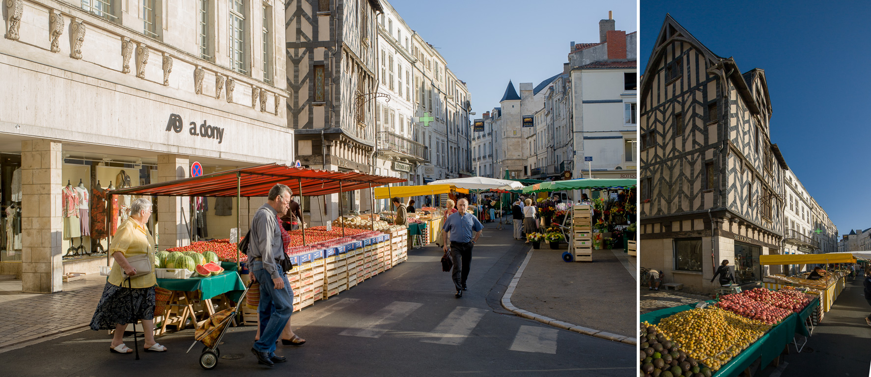 Place du Marché et rue du Pas du Minage.