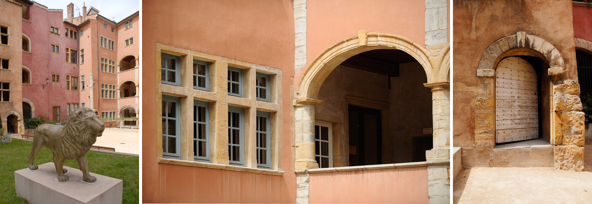 Vieux-Lyon, rue de la Bombarde musee de la miniature et du Décor de Cinéma. Fenêtres à meneaux.