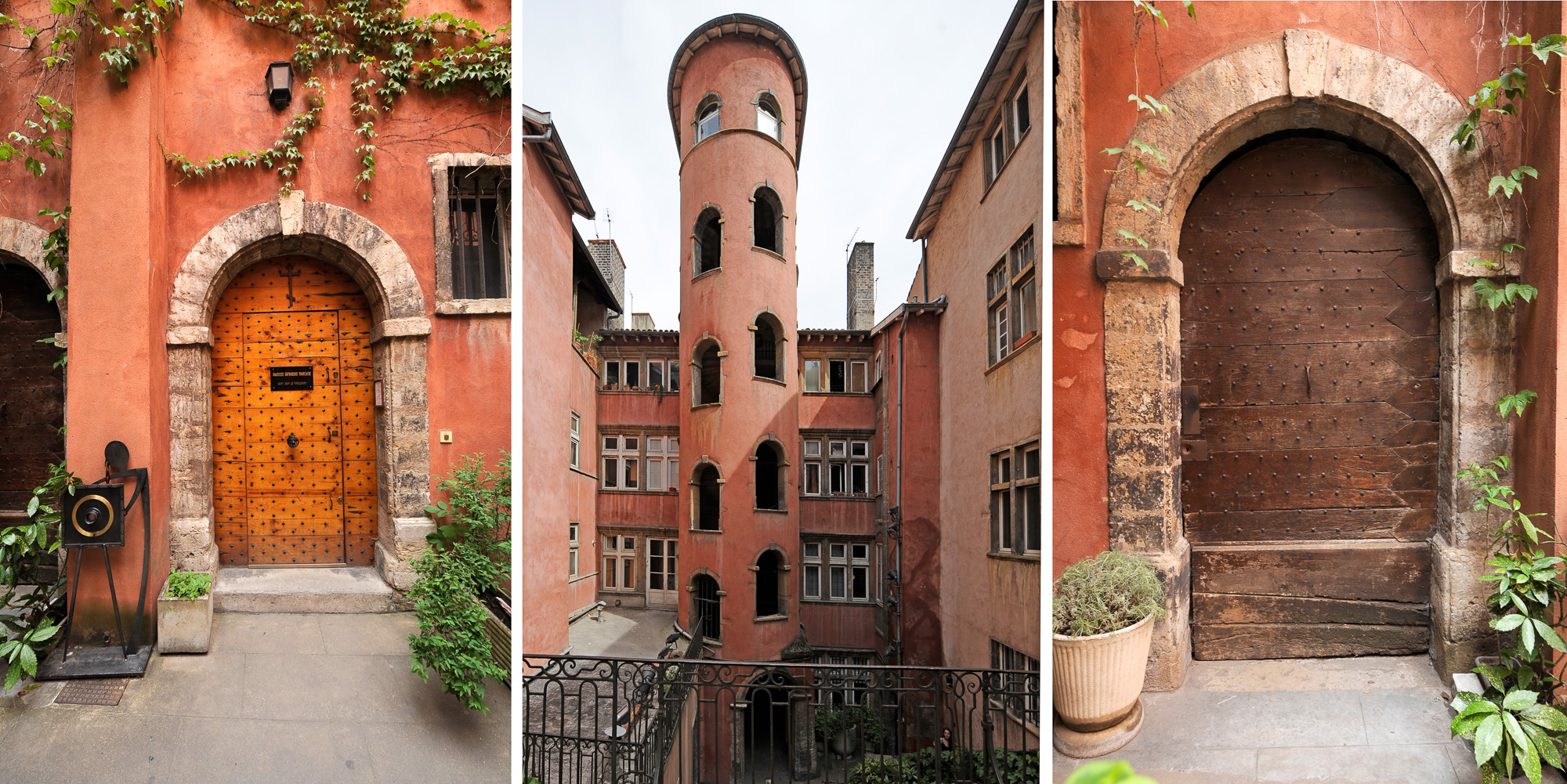 Vieux-Lyon,  Tour Rose rue Bœuf.