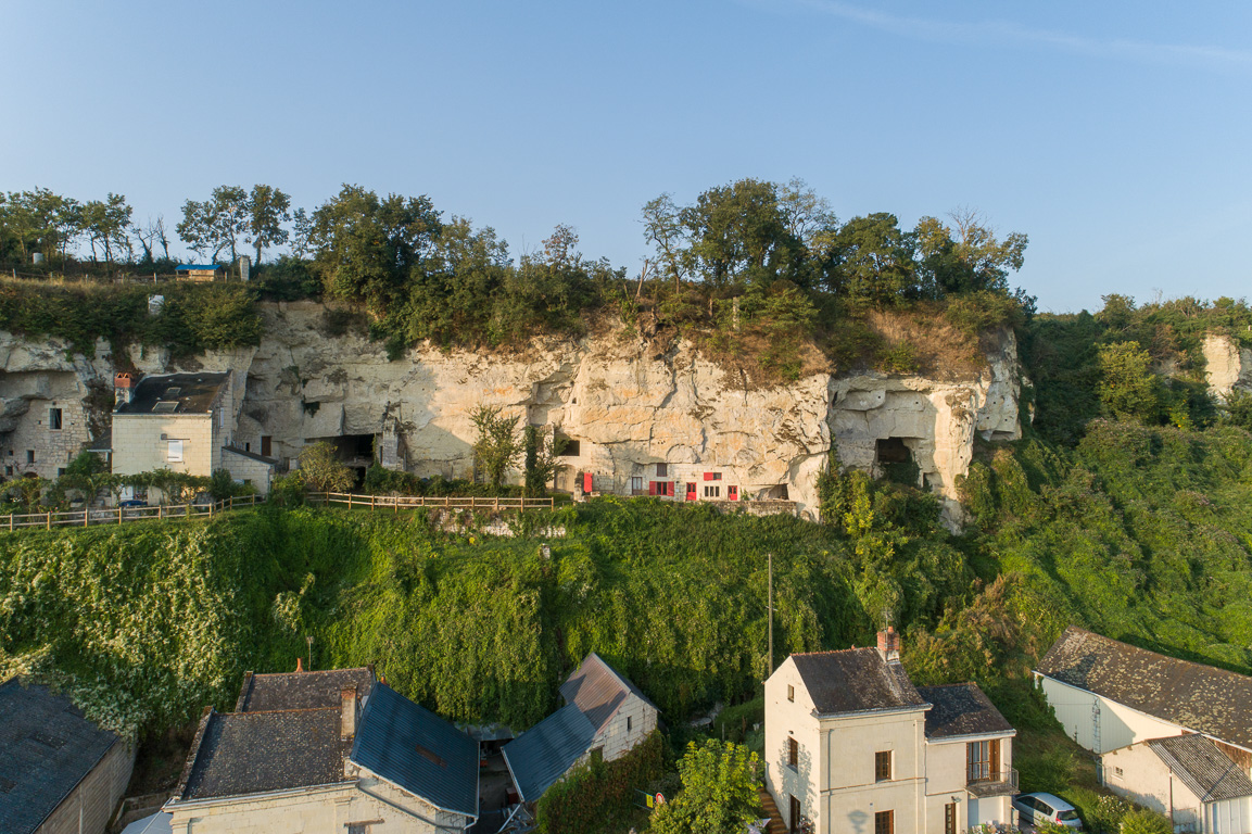 Montsoreau, les habitations troglodytiques.