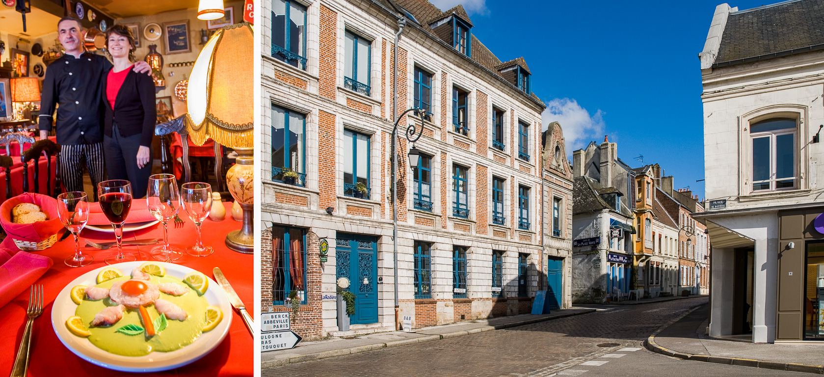 Restaurant "Le Darnetal"  : Jean-Paul et Lisa  Vernay . Rue Pierre Ledent, depuis la place du Darnetal