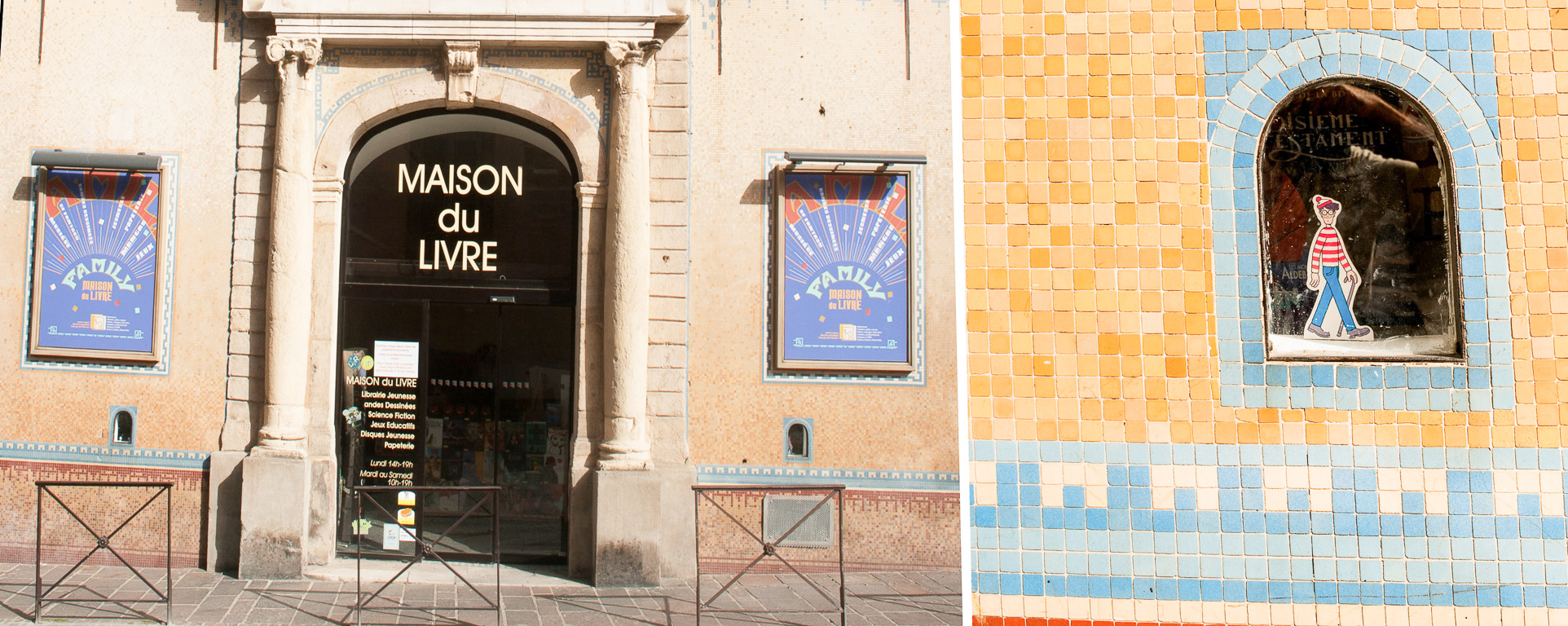 La maison du Livre. Place Charles De Gaulle, ancien cinéma des annéres trente.