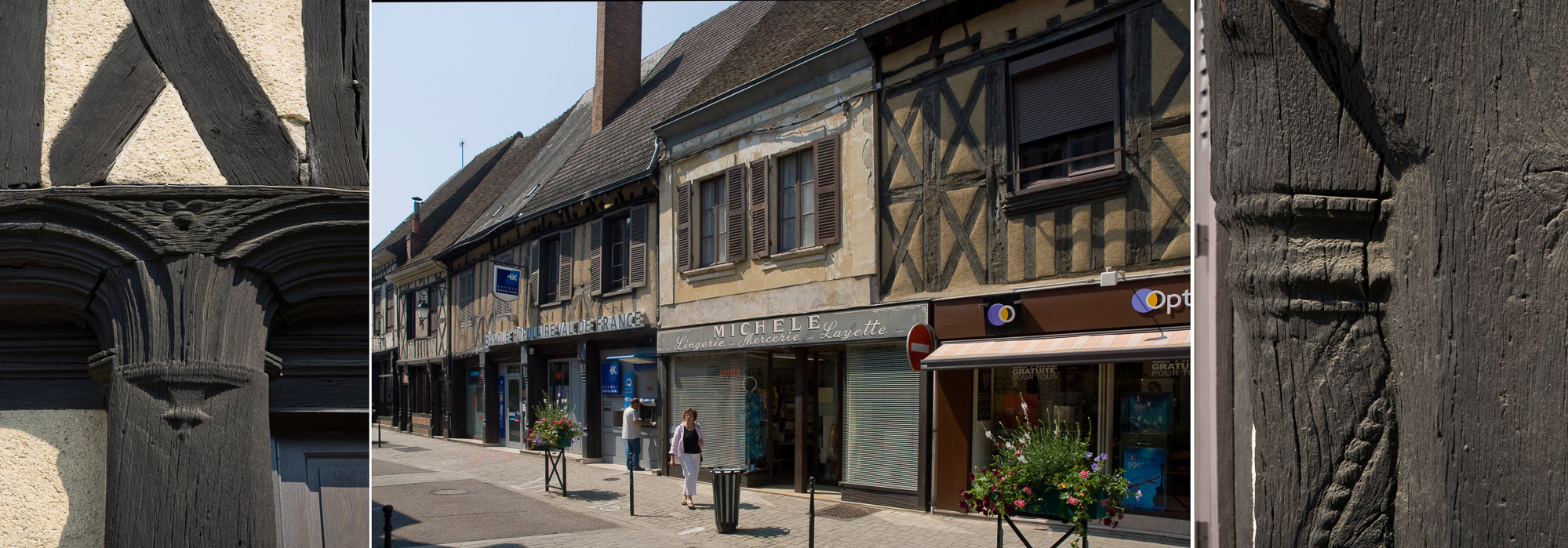 18700 Aubigny-Sur-Nère.  Place Adrien Arnoux et rue du Charbon