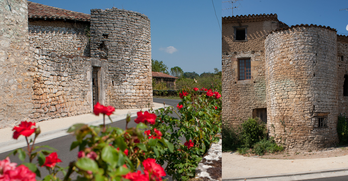 Montricoux. Trois tours de guet subsistent des anciennes fortifications de village, elles étaient à l’origine plus hautes et grenelées.